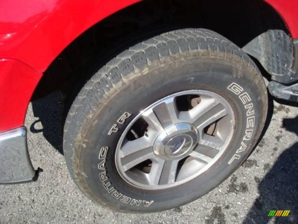 2006 F150 XLT SuperCab 4x4 - Bright Red / Tan photo #9