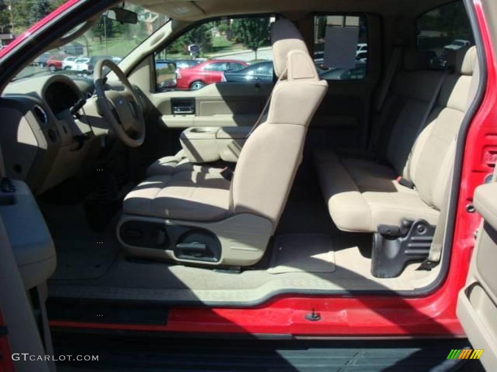 2006 F150 XLT SuperCab 4x4 - Bright Red / Tan photo #15