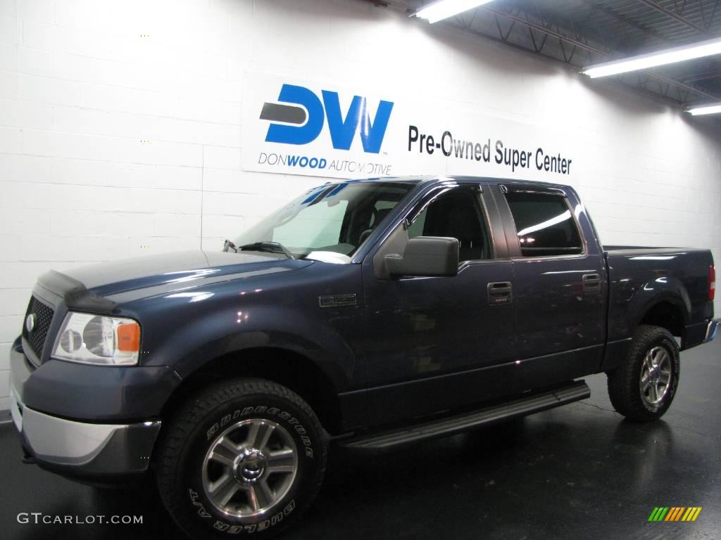 2006 F150 XLT SuperCrew 4x4 - Medium Wedgewood Blue Metallic / Medium/Dark Flint photo #2