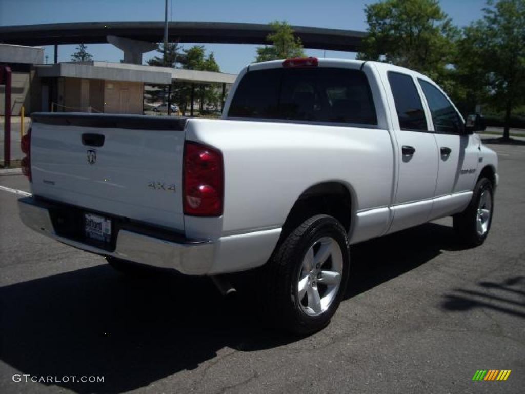 2007 Ram 1500 SLT Quad Cab 4x4 - Bright White / Medium Slate Gray photo #5