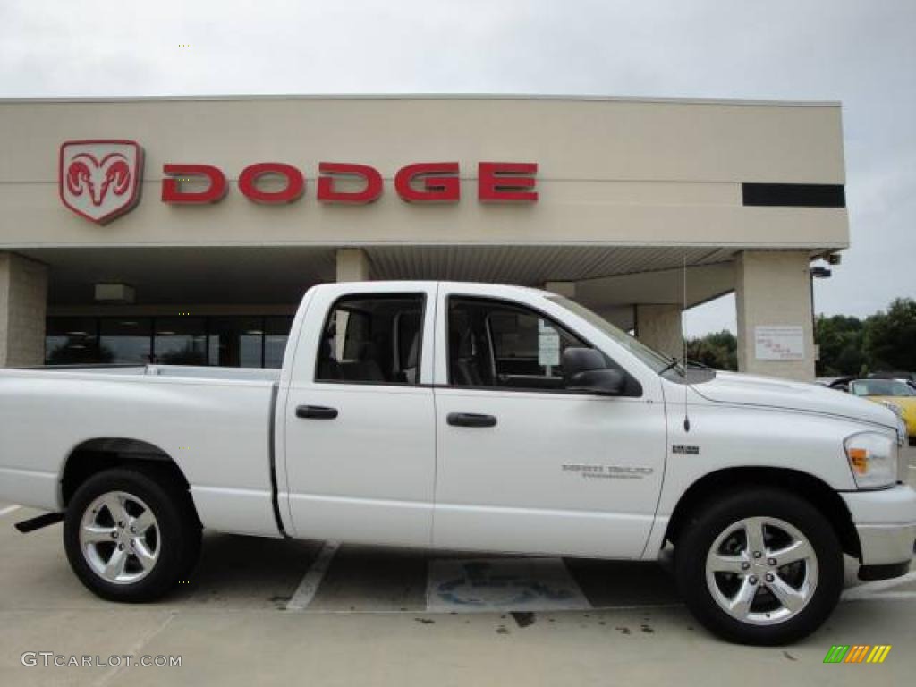 2007 Ram 1500 Thunder Road Quad Cab - Bright White / Medium Slate Gray photo #2