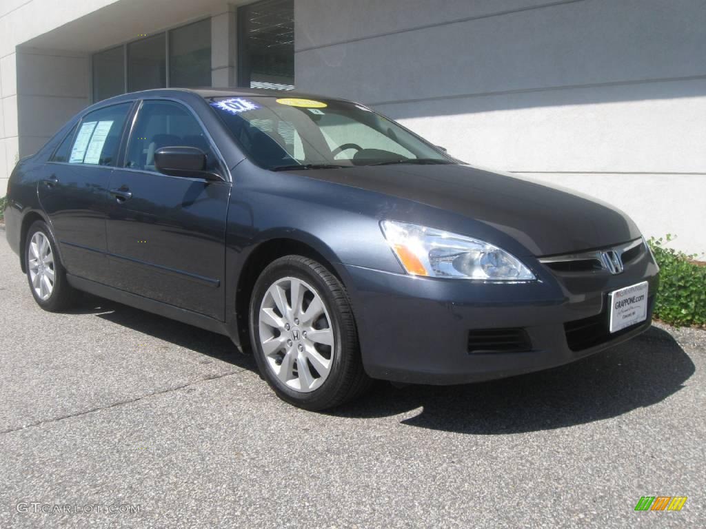 2007 Accord SE V6 Sedan - Graphite Pearl / Gray photo #1