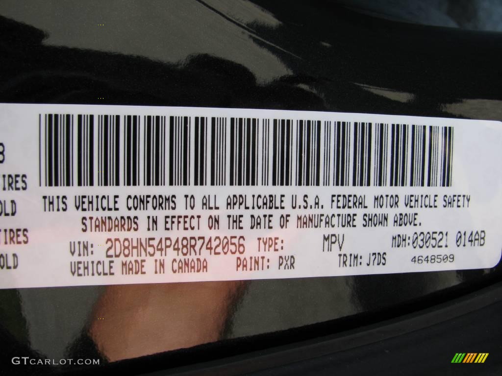 2008 Grand Caravan SXT - Brilliant Black Crystal Pearl / Dark Slate/Light Shale photo #29