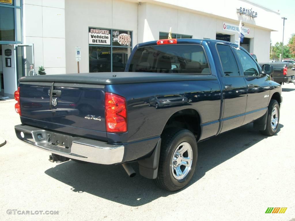 2008 Ram 1500 SLT Quad Cab 4x4 - Patriot Blue Pearl / Medium Slate Gray photo #2