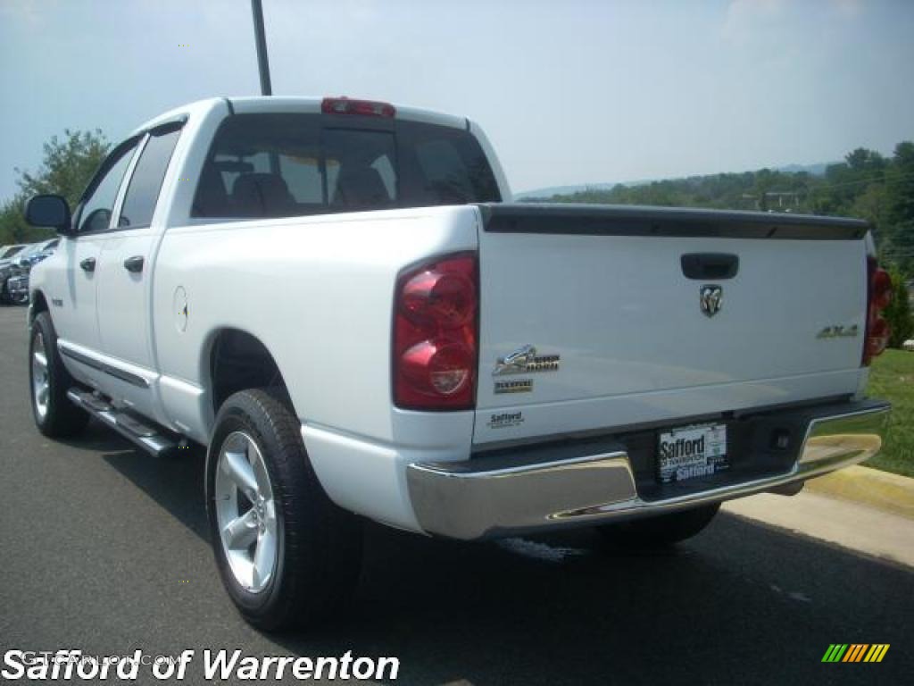 2008 Ram 1500 Big Horn Edition Quad Cab 4x4 - Bright White / Medium Slate Gray photo #5