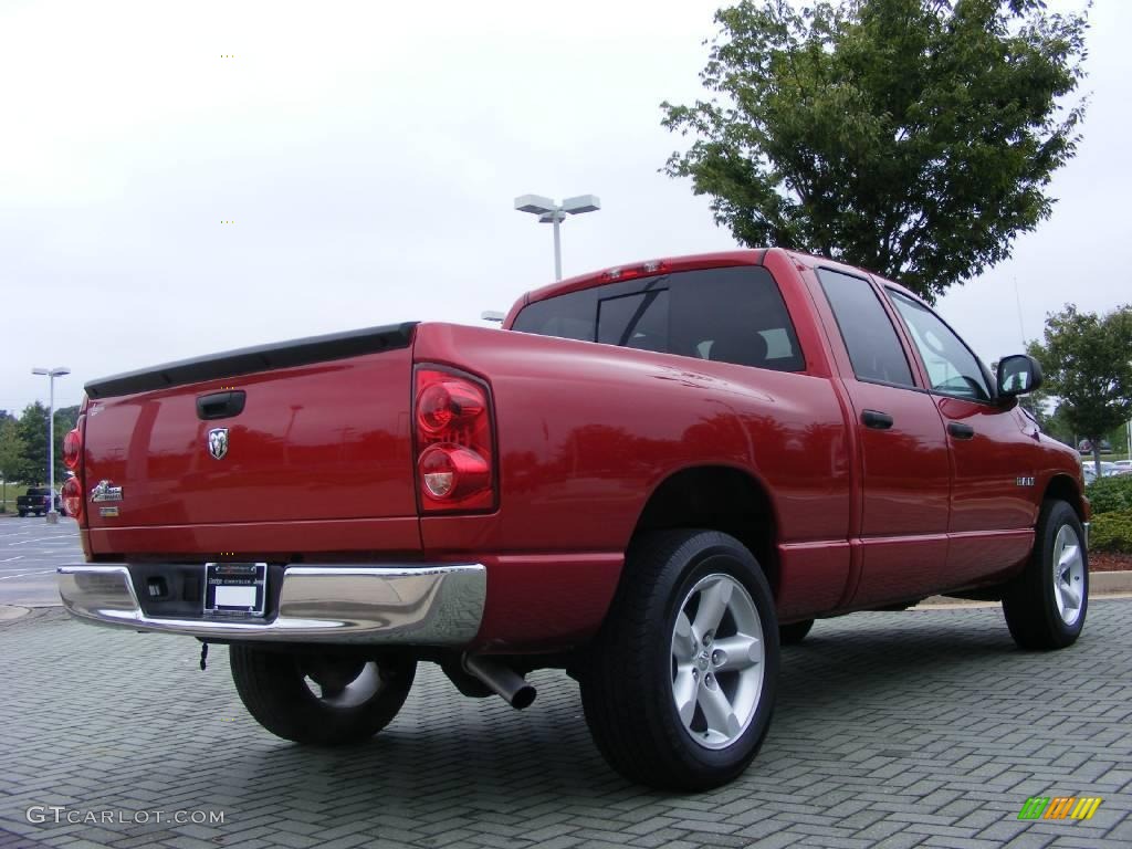2008 Ram 1500 Big Horn Edition Quad Cab - Inferno Red Crystal Pearl / Medium Slate Gray photo #5