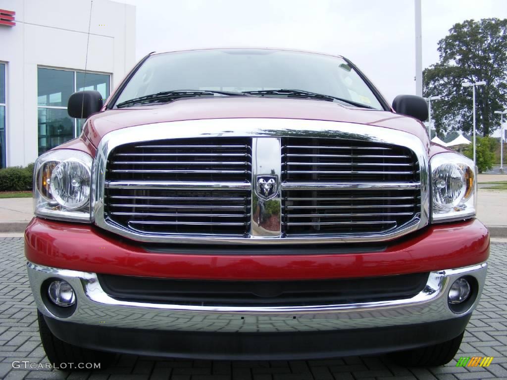 2008 Ram 1500 Big Horn Edition Quad Cab - Inferno Red Crystal Pearl / Medium Slate Gray photo #8