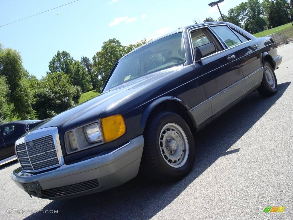 1986 S Class 300 SDL - Deep Blue / Creme Beige photo #2