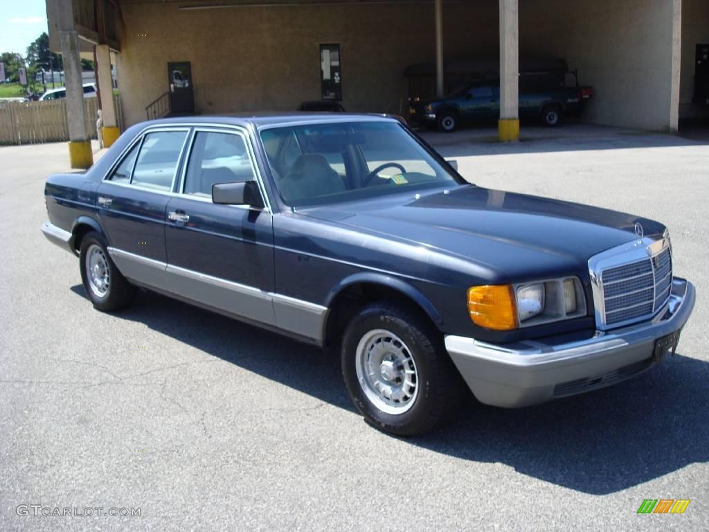 1986 S Class 300 SDL - Deep Blue / Creme Beige photo #5