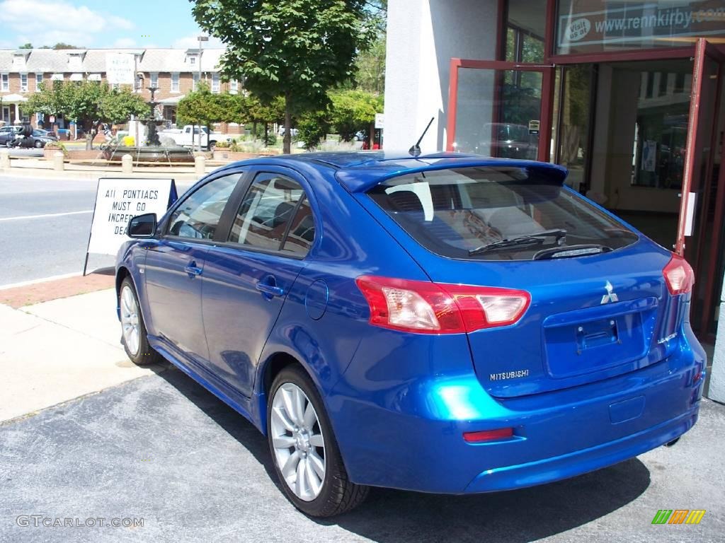2010 Lancer Sportback GTS - Octane Blue Metallic / Black photo #3