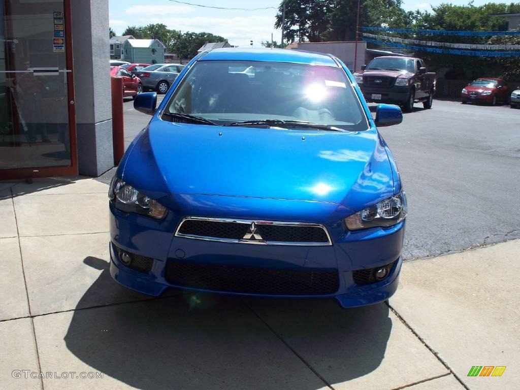 2010 Lancer Sportback GTS - Octane Blue Metallic / Black photo #5