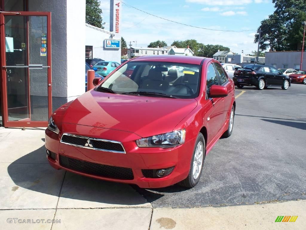 2010 Lancer ES - Rally Red Metallic / Beige photo #1