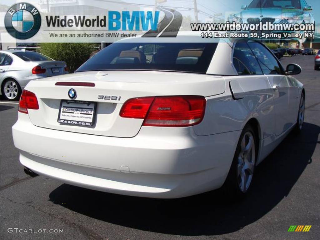 2007 3 Series 328i Convertible - Alpine White / Saddle Brown/Black photo #4