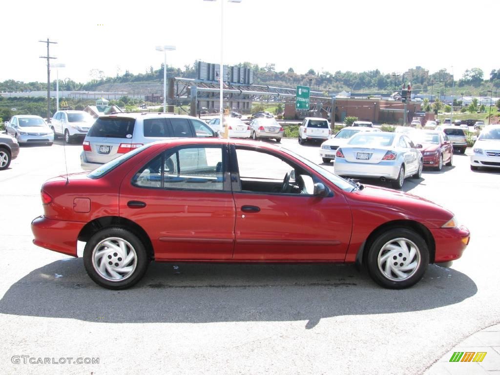 1996 Cavalier LS Sedan - Cayenne Red Metallic / Dark Gray photo #7