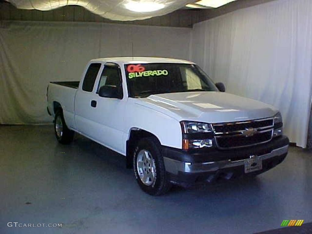 2006 Silverado 1500 Extended Cab - Summit White / Dark Charcoal photo #1