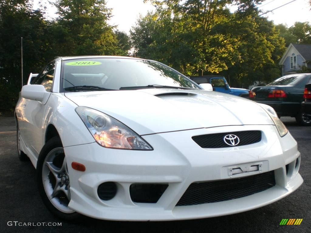 2003 Celica GT-S - Super White / Black/Deep Blue photo #34