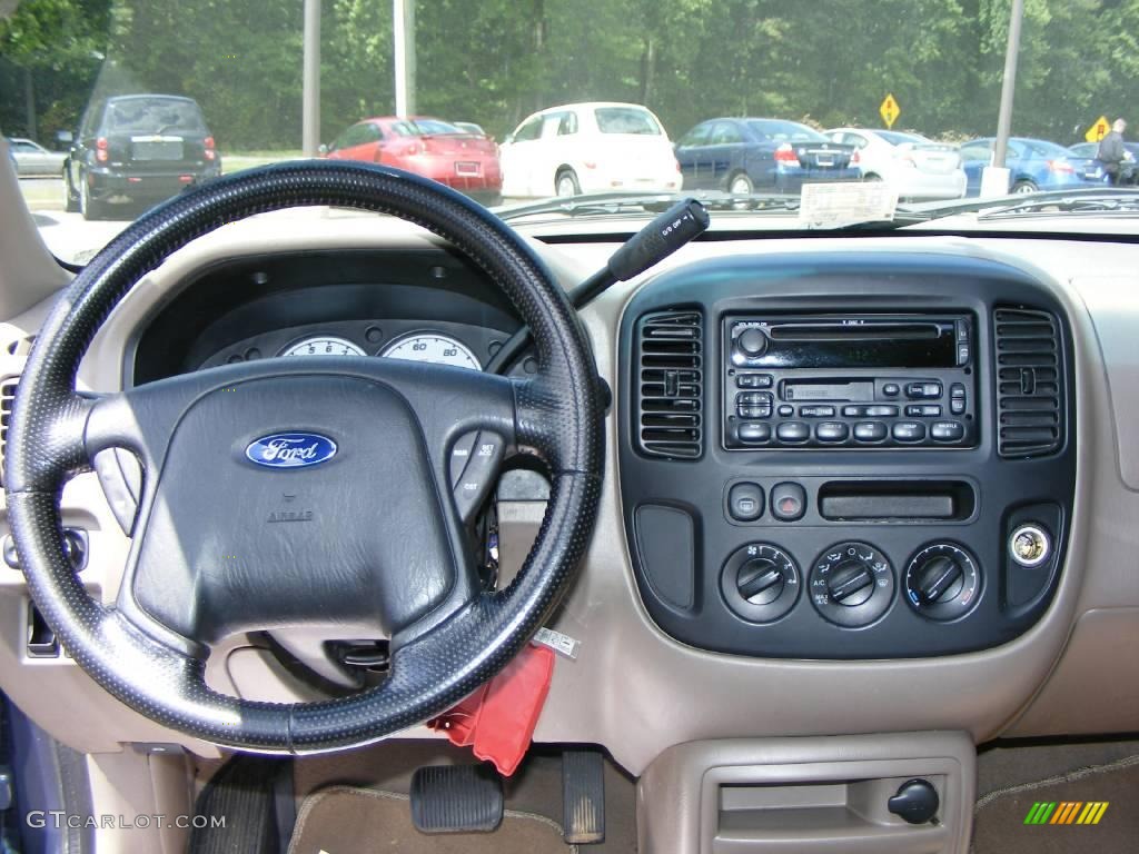 2001 Escape XLT V6 - Medium Wedgewood Blue Metallic / Medium Parchment Beige photo #11