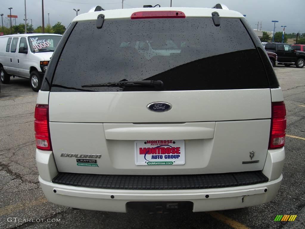 2004 Explorer Limited 4x4 - Ceramic White Tri Coat Metallic / Midnight Grey photo #4
