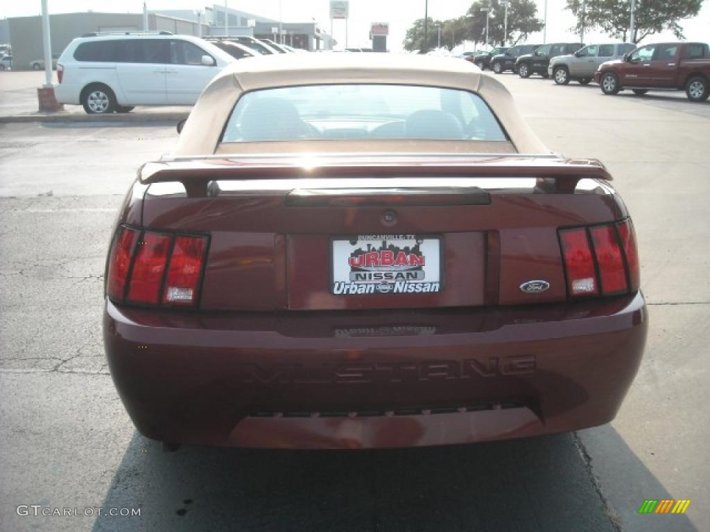 2004 Mustang V6 Convertible - 40th Anniversary Crimson Red Metallic / Medium Parchment photo #5
