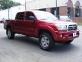 2008 Impulse Red Pearl Toyota Tacoma V6 PreRunner TRD Double Cab  photo #2