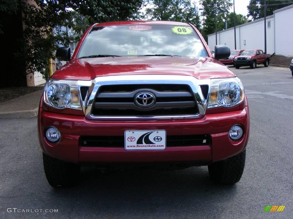 2008 Tacoma V6 PreRunner TRD Double Cab - Impulse Red Pearl / Graphite Gray photo #20