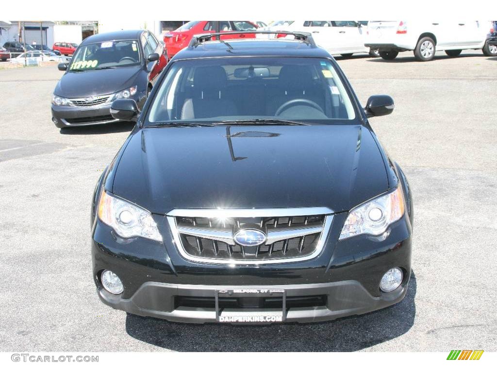 2009 Outback 3.0R Limited Wagon - Obsidian Black Pearl / Off Black photo #2