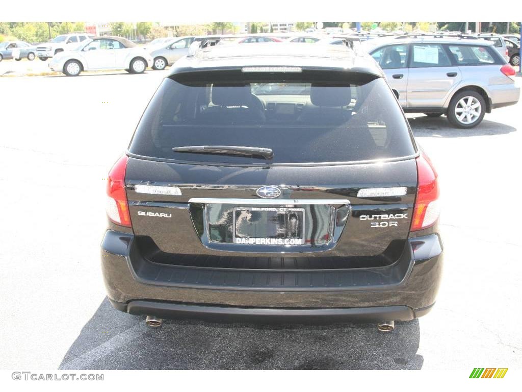 2009 Outback 3.0R Limited Wagon - Obsidian Black Pearl / Off Black photo #5