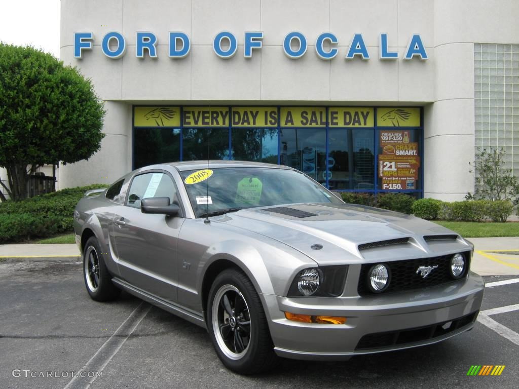 2008 Mustang GT Deluxe Coupe - Vapor Silver Metallic / Dark Charcoal photo #1