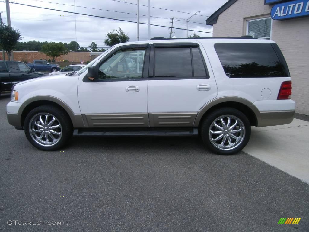 2003 Expedition Eddie Bauer 4x4 - Oxford White / Medium Parchment photo #4