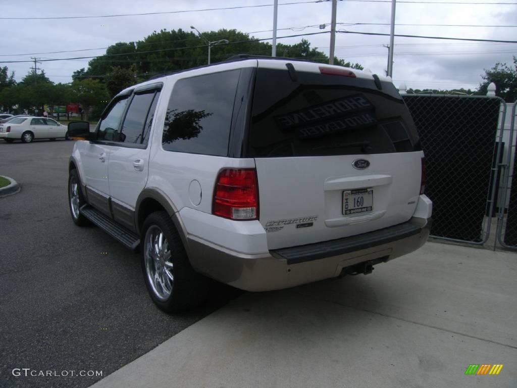 2003 Expedition Eddie Bauer 4x4 - Oxford White / Medium Parchment photo #5
