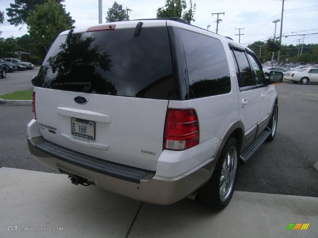 2003 Expedition Eddie Bauer 4x4 - Oxford White / Medium Parchment photo #9
