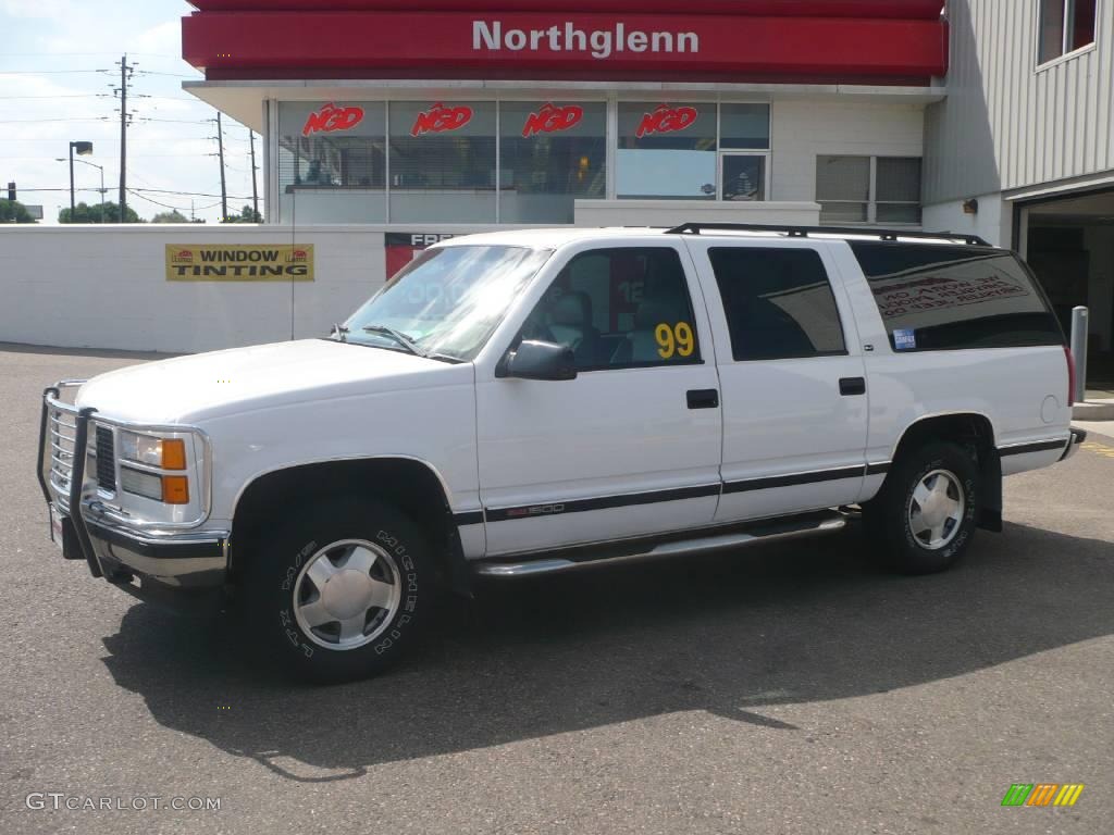 1999 Suburban K1500 SLT 4x4 - Summit White / Neutral photo #1