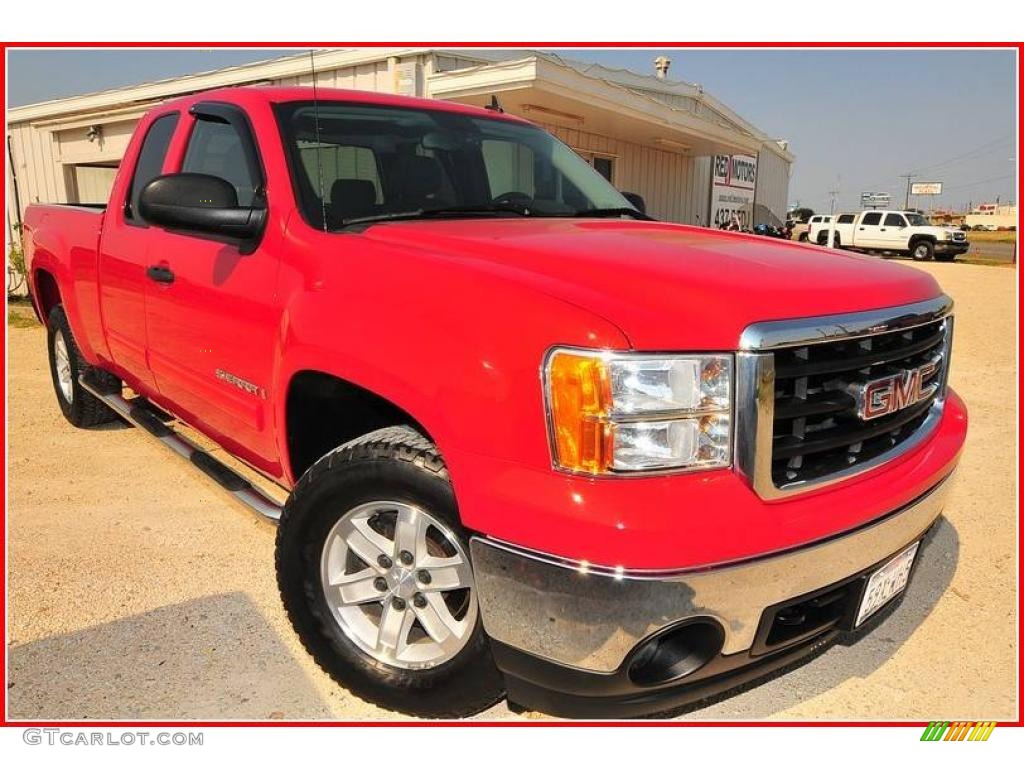 2007 Sierra 1500 SLE Extended Cab - Fire Red / Ebony Black photo #10