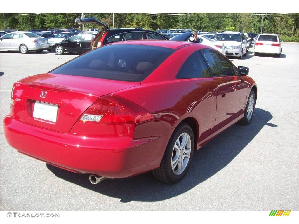 2007 Accord EX Coupe - San Marino Red / Ivory photo #21