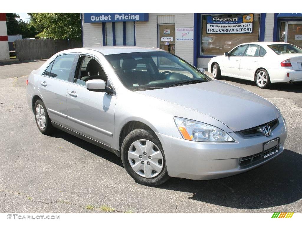 2003 Accord LX Sedan - Satin Silver Metallic / Black photo #3