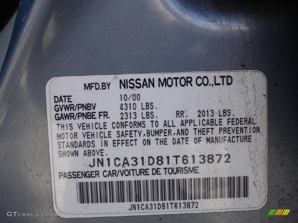 2001 Maxima SE - Satin Blue Pearl / Frost photo #15