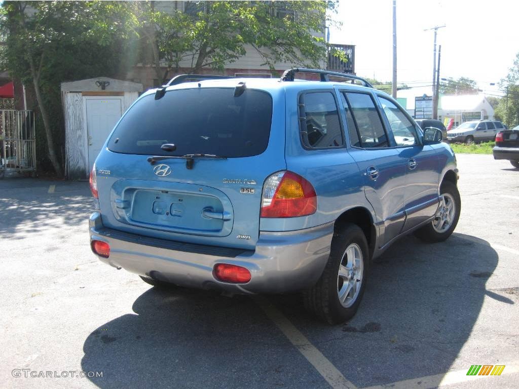 2004 Santa Fe LX 4WD - Arctic Blue / Gray photo #2