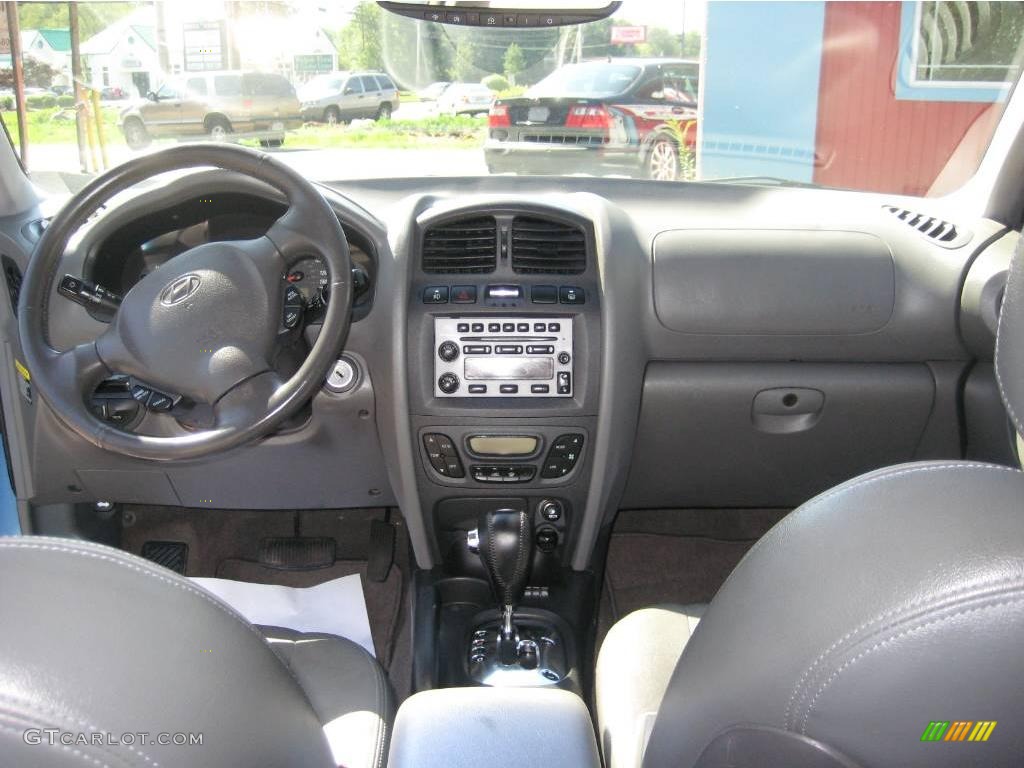 2004 Santa Fe LX 4WD - Arctic Blue / Gray photo #5