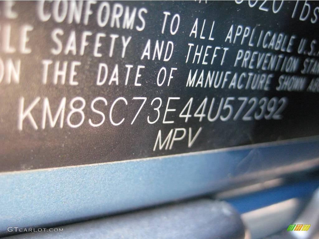 2004 Santa Fe LX 4WD - Arctic Blue / Gray photo #6