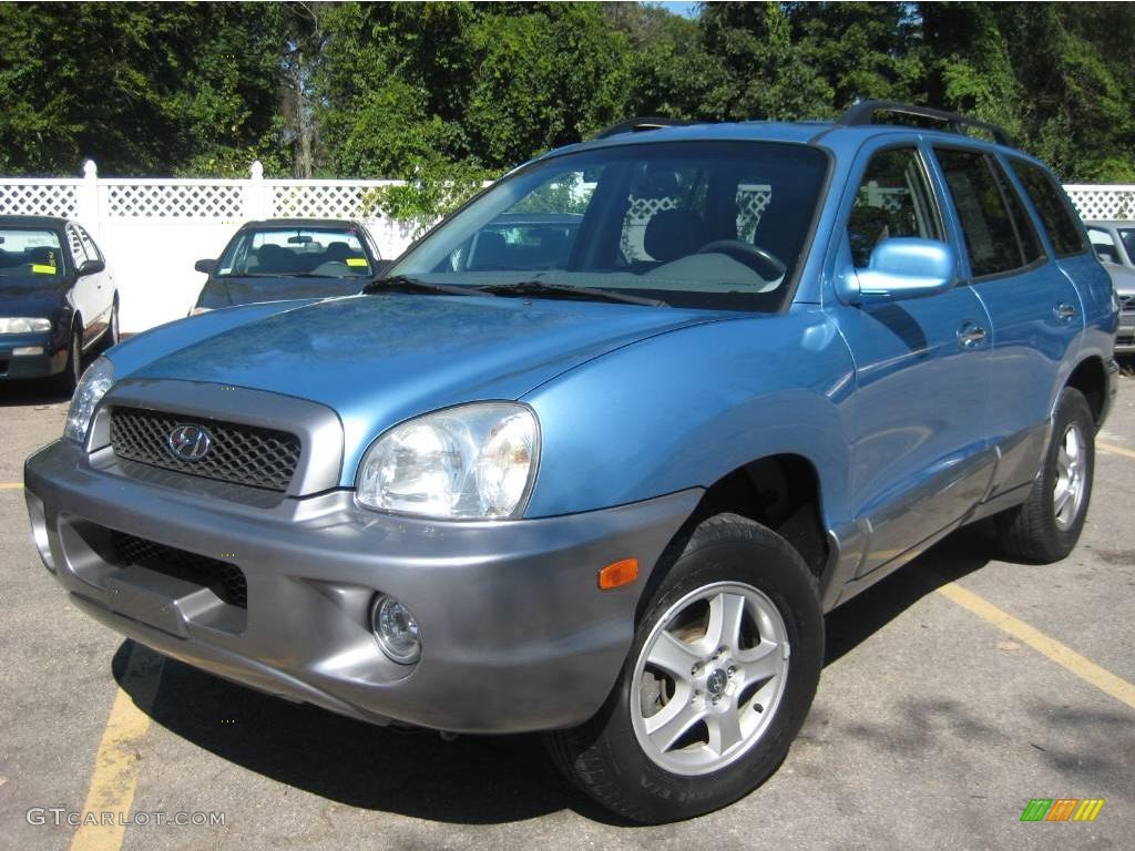 2004 Santa Fe LX 4WD - Arctic Blue / Gray photo #7