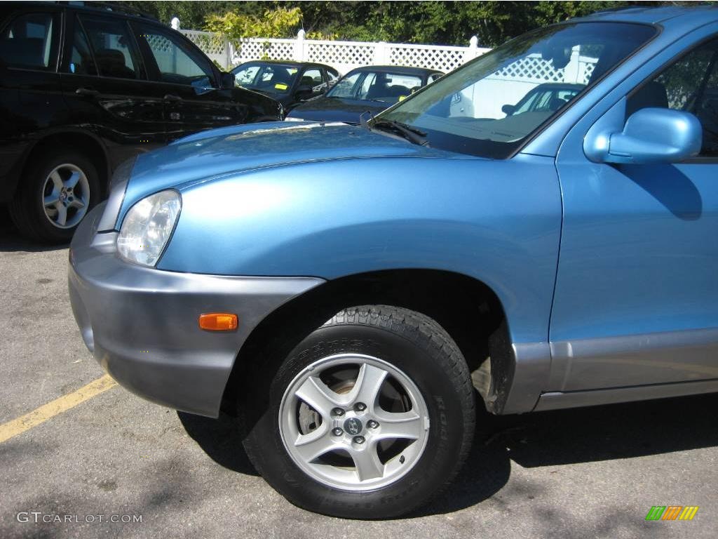2004 Santa Fe LX 4WD - Arctic Blue / Gray photo #8