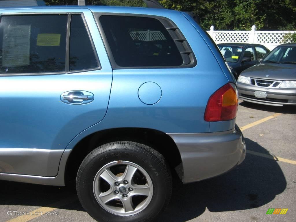 2004 Santa Fe LX 4WD - Arctic Blue / Gray photo #10