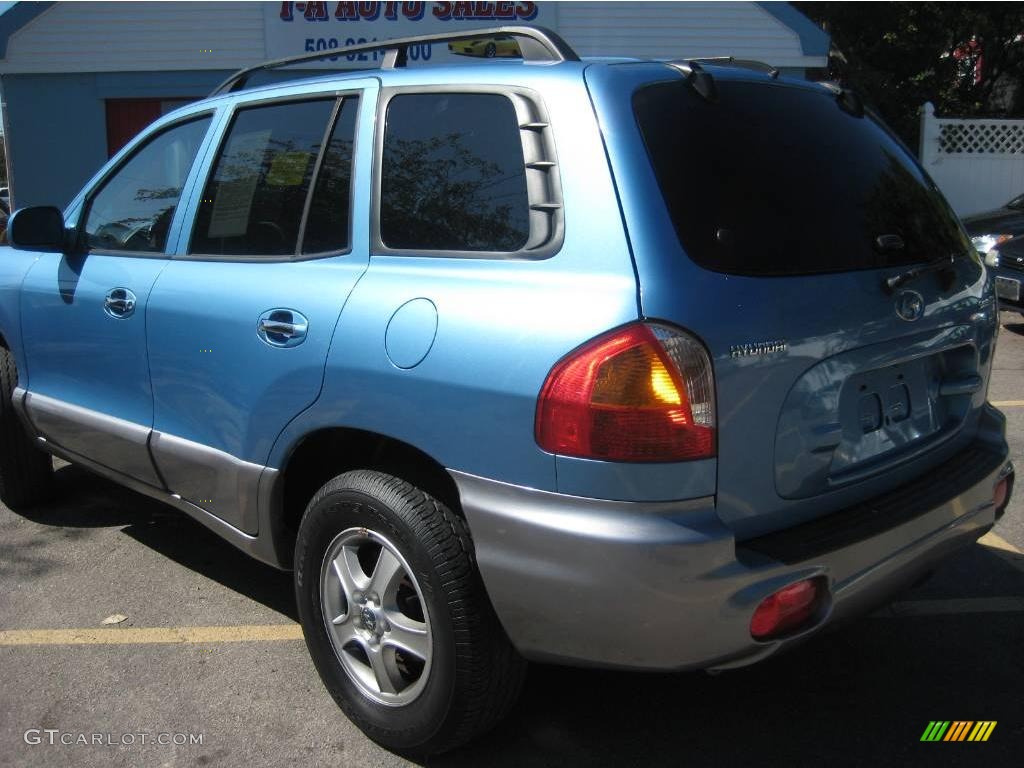2004 Santa Fe LX 4WD - Arctic Blue / Gray photo #11