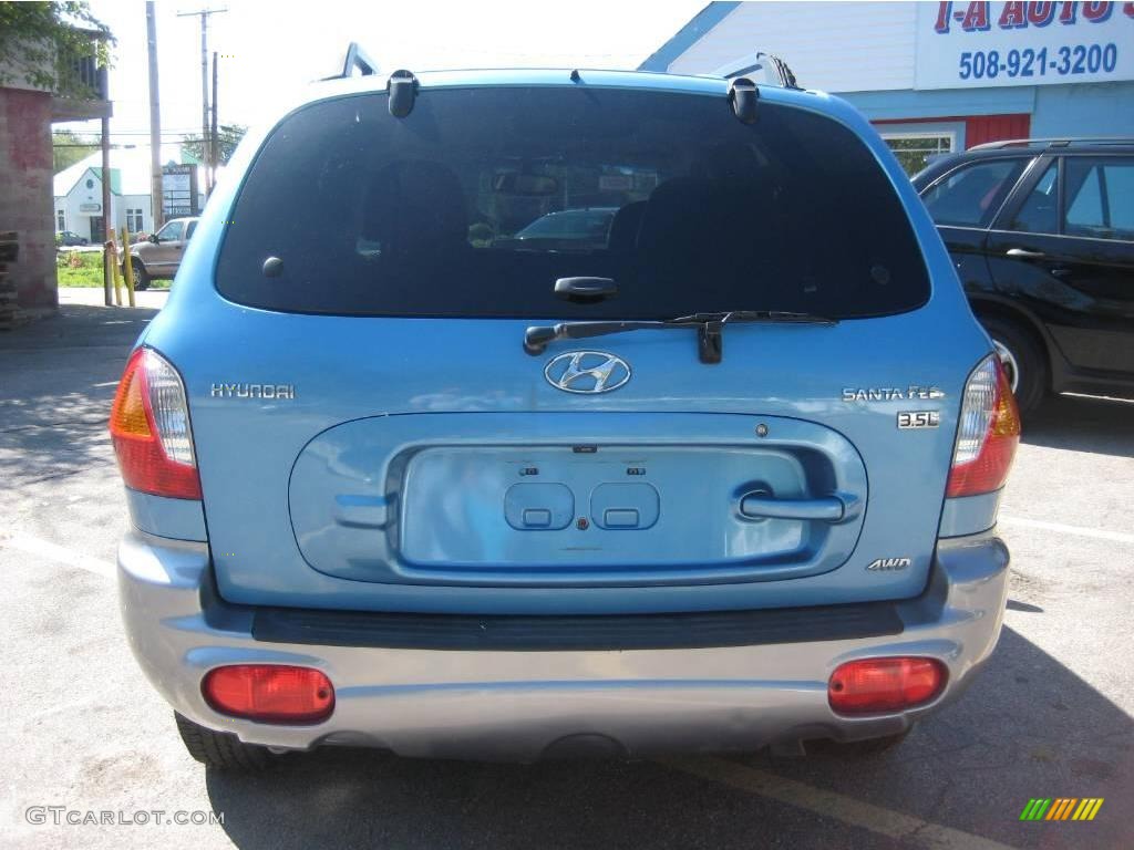 2004 Santa Fe LX 4WD - Arctic Blue / Gray photo #12