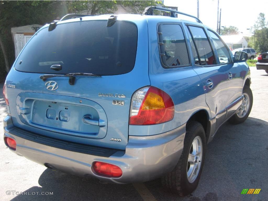 2004 Santa Fe LX 4WD - Arctic Blue / Gray photo #13
