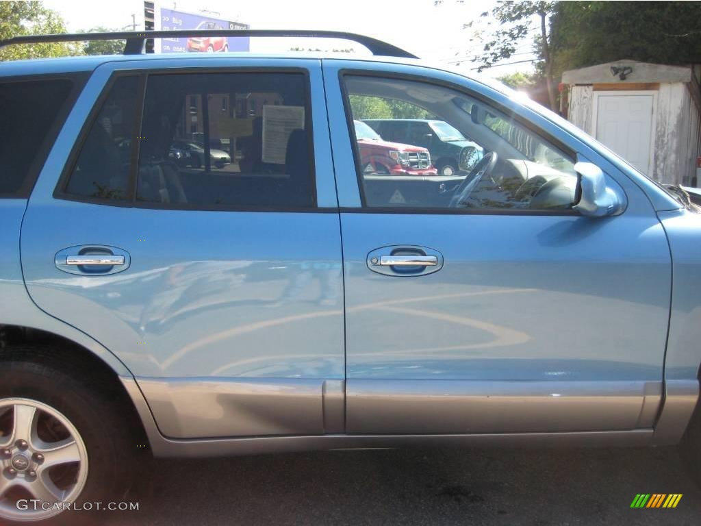 2004 Santa Fe LX 4WD - Arctic Blue / Gray photo #15