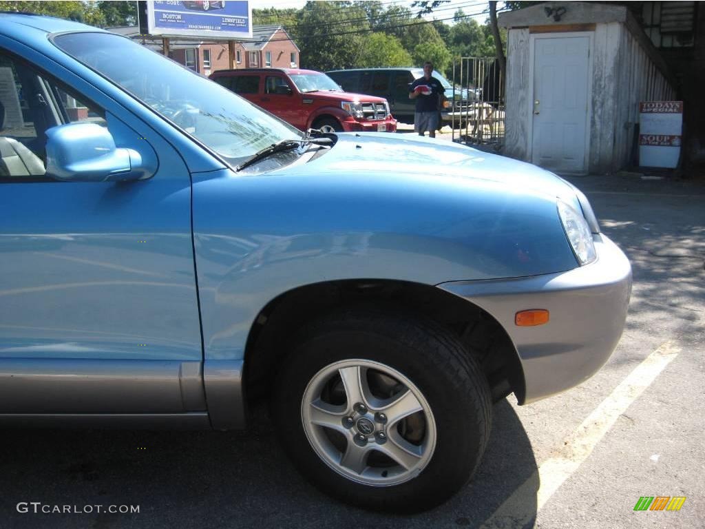 2004 Santa Fe LX 4WD - Arctic Blue / Gray photo #16