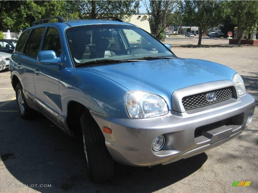 2004 Santa Fe LX 4WD - Arctic Blue / Gray photo #17