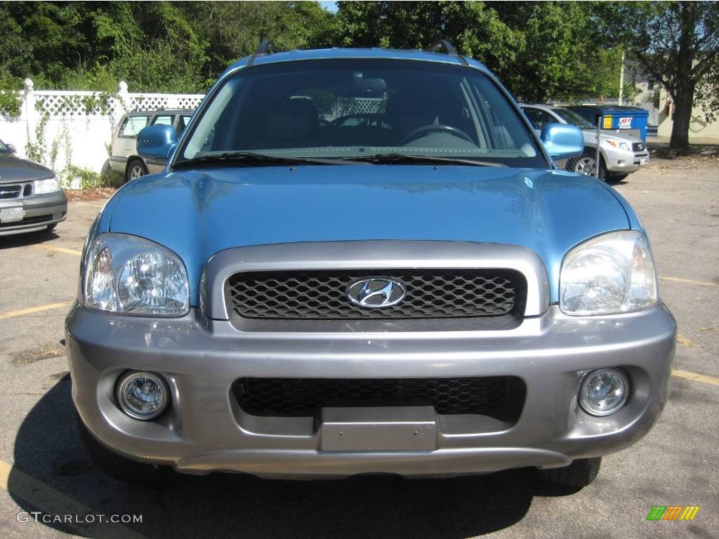 2004 Santa Fe LX 4WD - Arctic Blue / Gray photo #18