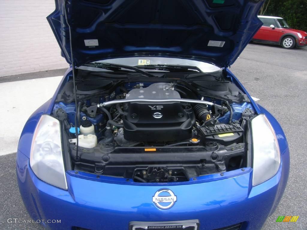 2005 350Z Enthusiast Coupe - Daytona Blue Metallic / Carbon photo #9